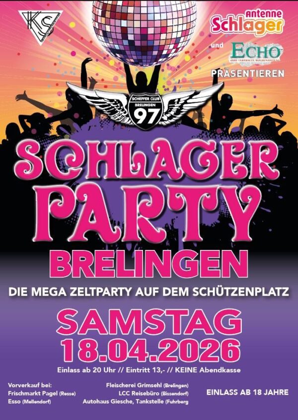 Schlagerparty Brelingen 2026